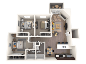 3 Beds • 2 Bath 04-2032 floor plan